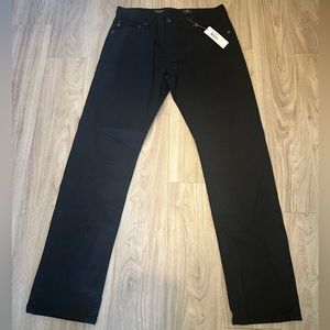 Men’s AG Graduate Tailored leg black sueded stretch sateen Jeans NWT